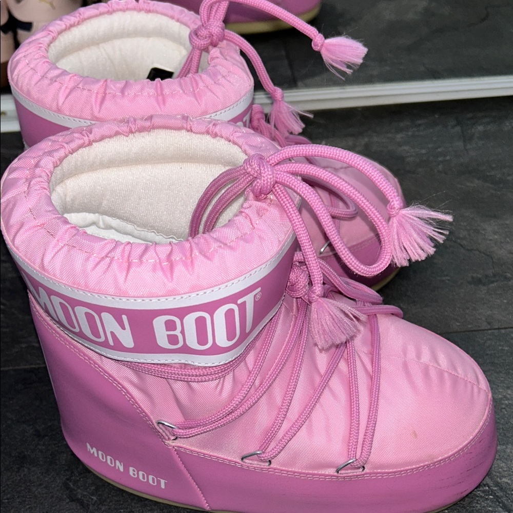 Moon Boot Pink Quilted Winter Boot